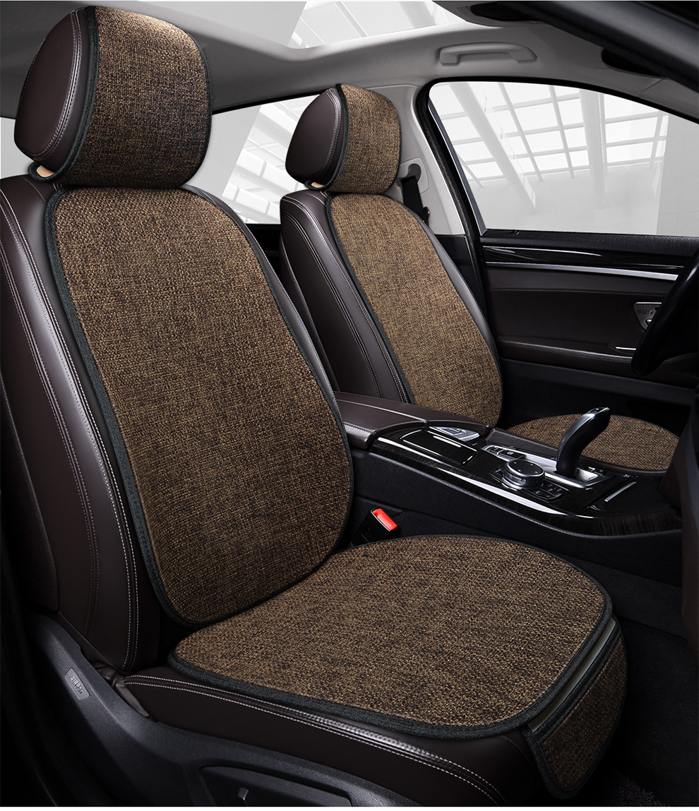 Car Seat Cushion Four Seasons Universal Summer Linen Breathable