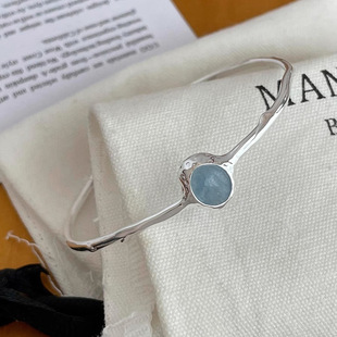 Fashionable small sapphire women's bracelet, design universal jewelry, Korean style, light luxury style, high-quality style