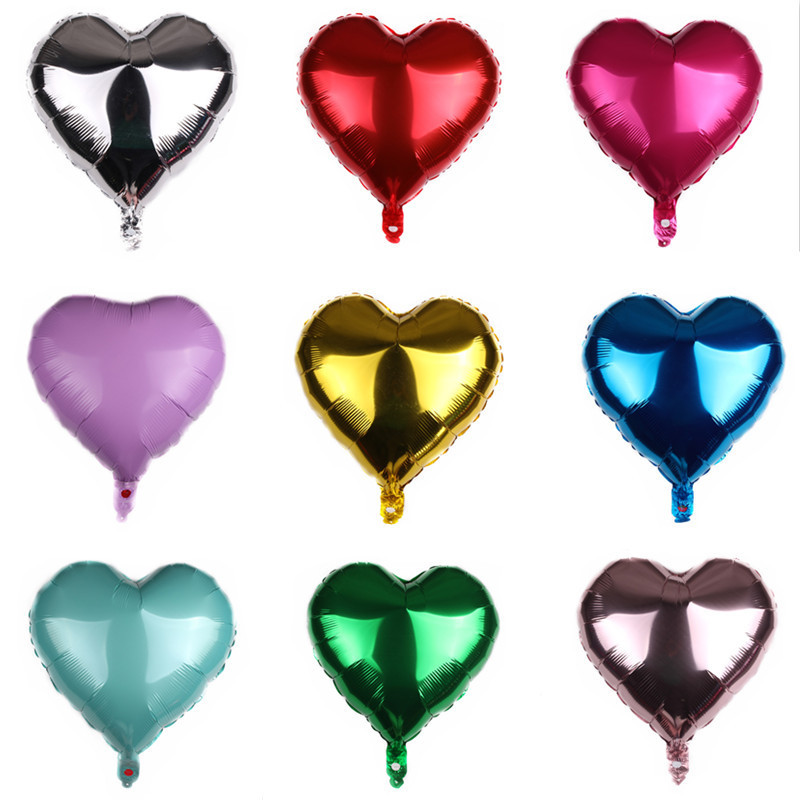 30g Weight Balloons Event & Party Supplies 18 Inches Quantity Valentine'S Day Romantic Heart Shape Aluminum Film Party Balloons