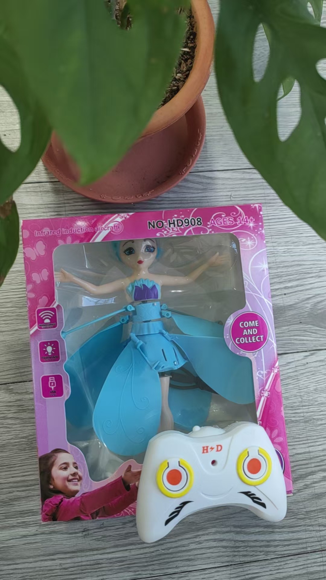 Blue induction fairy official standard configuration [window color box + remote control]