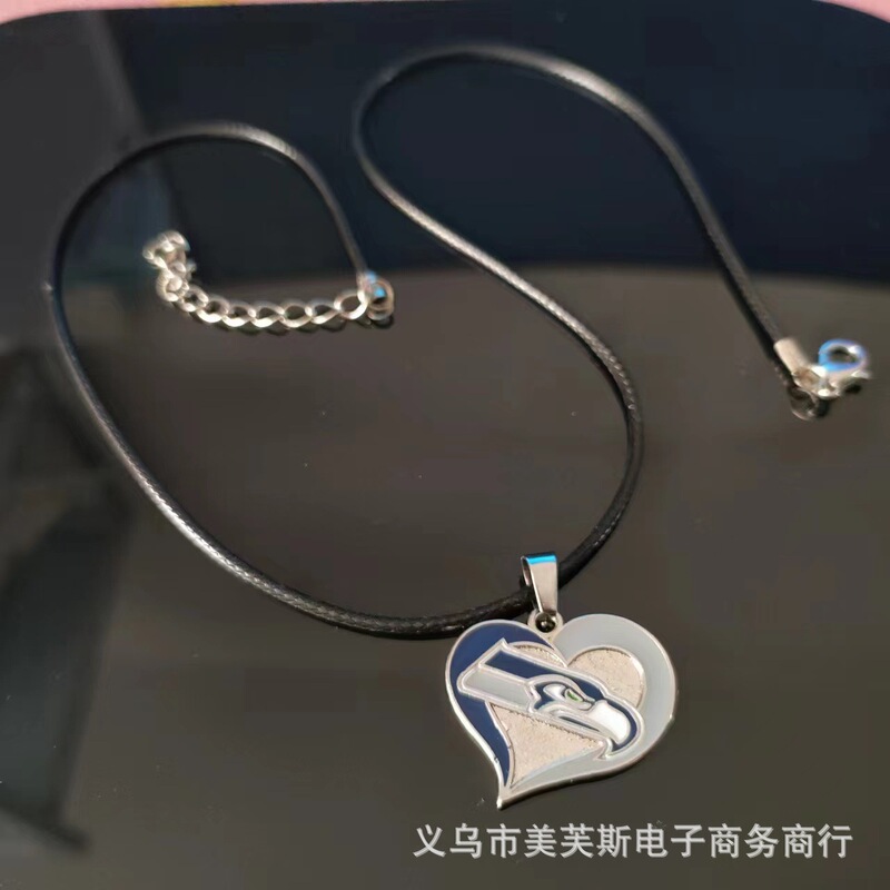 NFL 32 team logo LOGO American football team oil drop heart necklace factory direct in stock