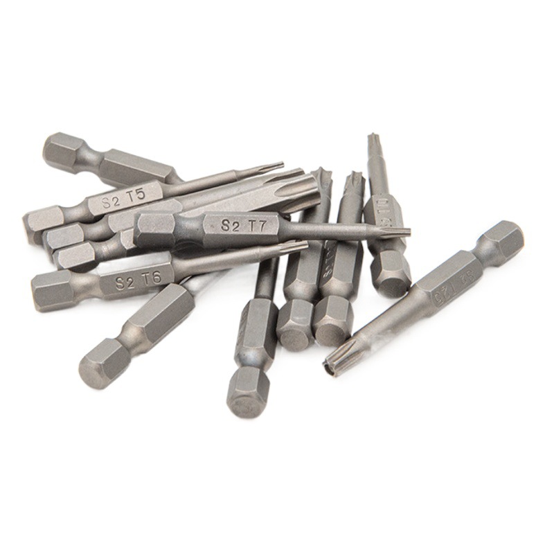 12PCS cabeza de lote magnética hueca de ciruela hueca cabeza de tornillo de aire eléctrica 1 / 4 mango hexagonal