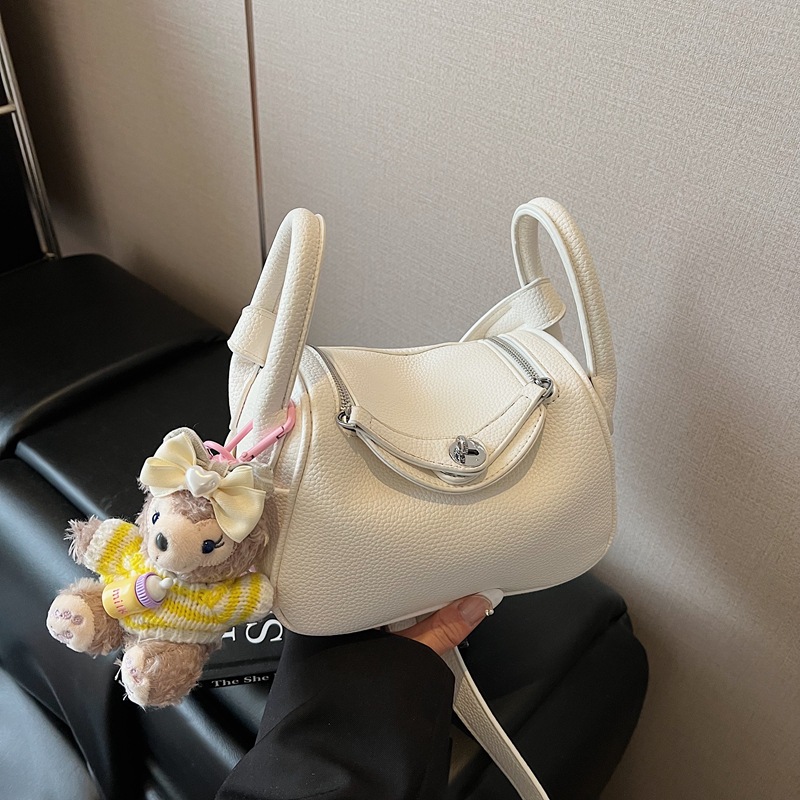 2025 New Solid Color Doctor Bag Casual Women's Large Capacity Shoulder Crossbody Bag Commuter Pillow Bag Handbag - Thumbnail 7