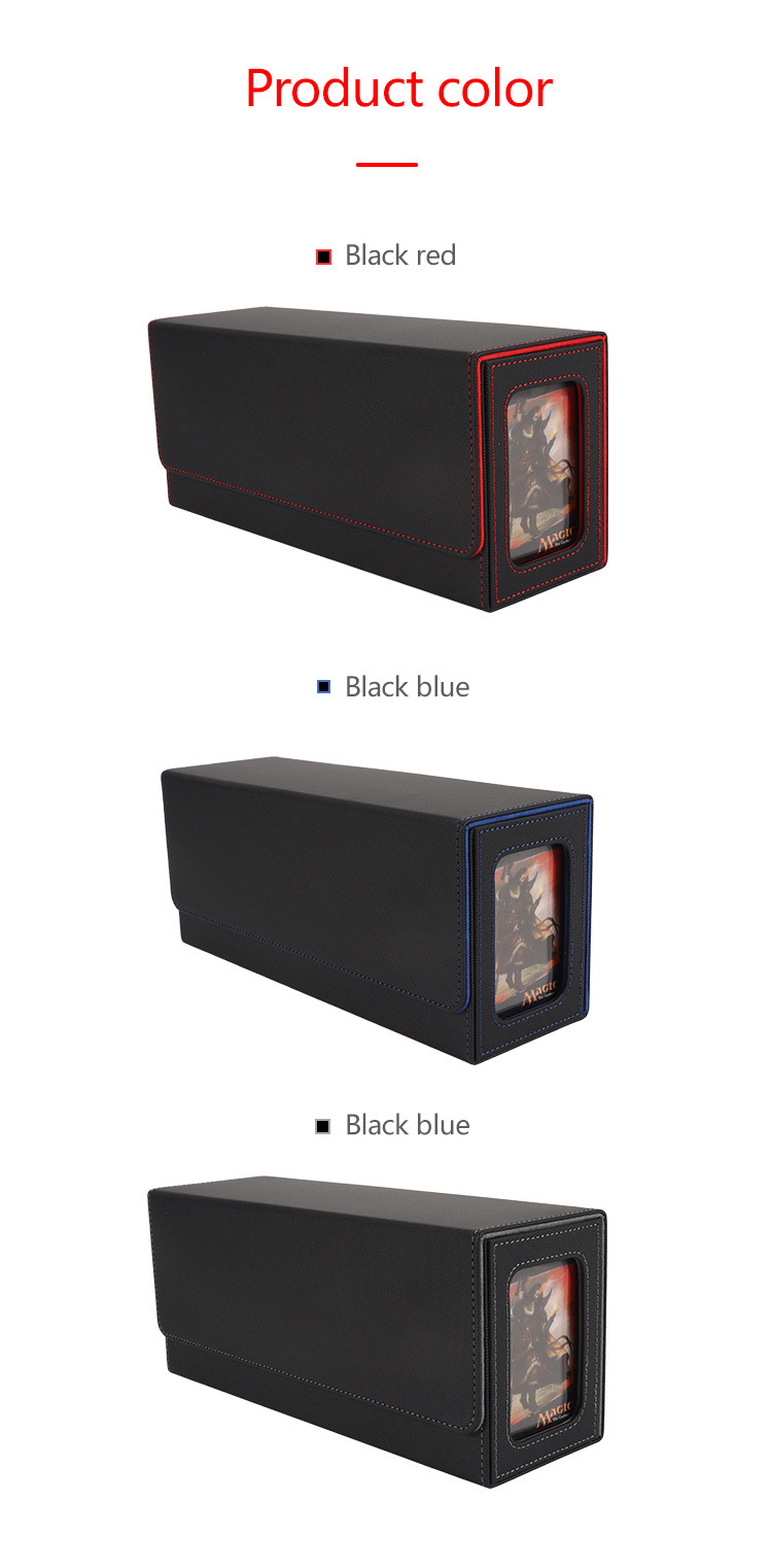 Magnetic Trading Card Storage Box For Board Games Pu Leather_voghion.com