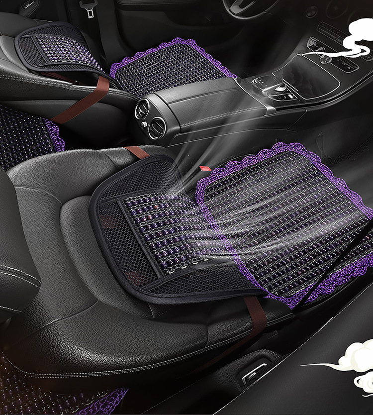 Resin Jade Car Cushion Single-piece Three-piece Set Waist Square Cushion Universal Summer Breathable Massage Cool Seat Cushion