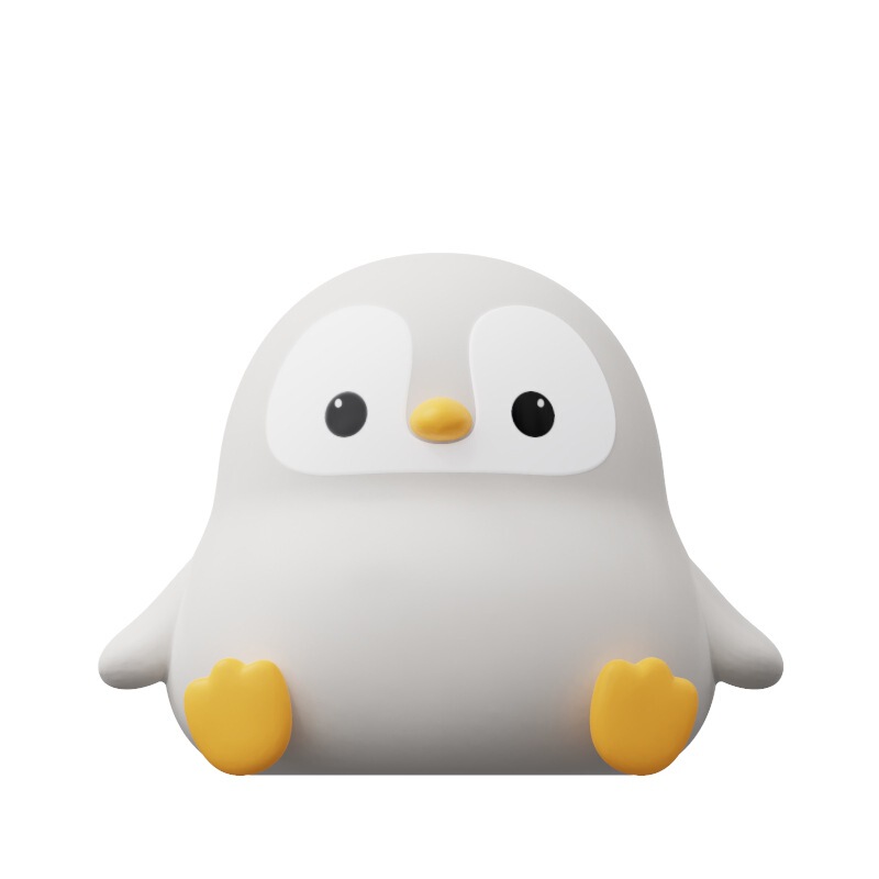 クロスボーダーの新商品ペンギンの赤ちゃんの夜の明かりのシリコンゴムは明かりの寝室の雰囲気の明かりをたたいて充電します。|undefined