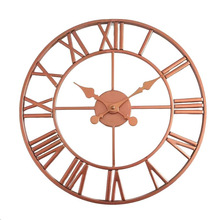 北欧复古钟表壁挂式客厅高级感铁艺挂钟轻奢创意金属装饰时钟