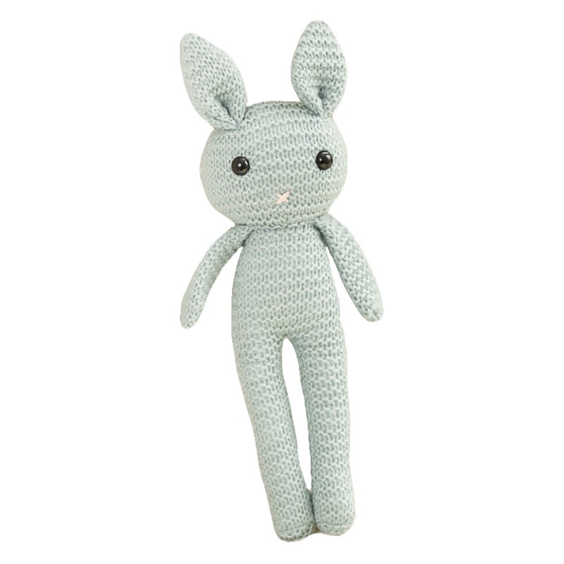 Bebé calmante crochet muñeca juguete de los niños de punto Regalo De vacaciones lindo conejo muñeca