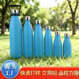 304不锈钢可乐瓶保温杯大容量运动水壶易拉罐户外水杯时尚便携式