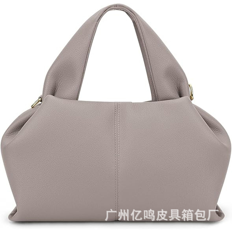 Vegan Leather Handbag Crossbody Pleated Clouds Dumplings Pleated Soft Fashionable Street Women's Bag