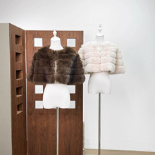 2025冬季千金风氛围感仿貂绒短款外套女百搭宽松斗篷披肩毛毛上衣