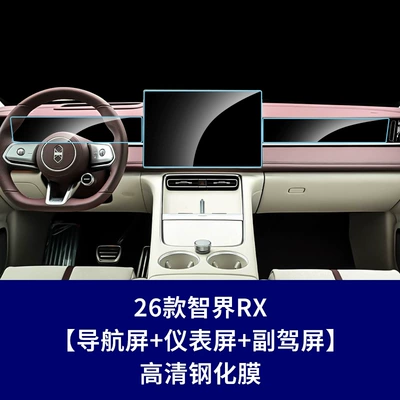 Car interior film | Film Interior Central Control Car - 26-models-of-zhijie-rx-navigation-screen-instrument-screen-passenger-screen-high-definition-tempered-film