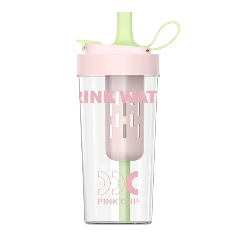 High quality capacious straw with glass for water, tea cup