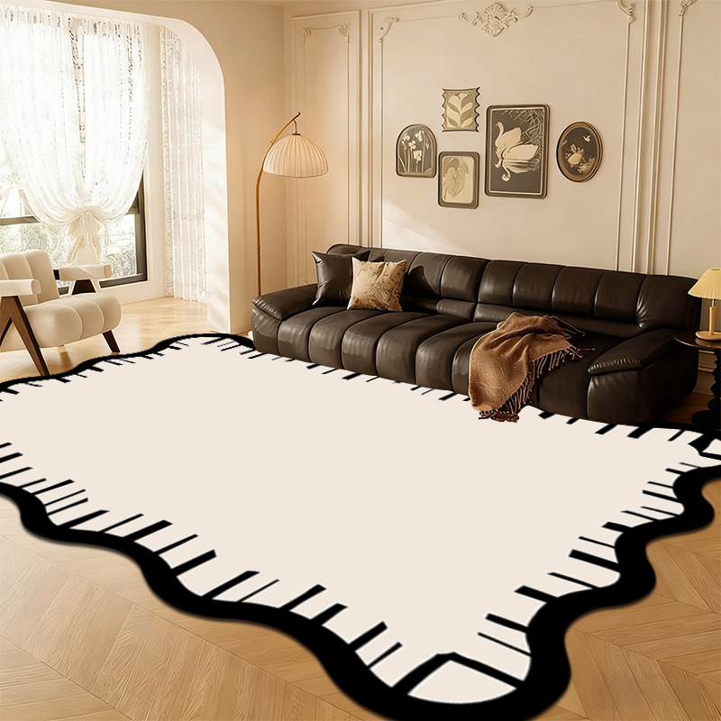 法式复古地毯客厅圈绒轻奢高级异形免洗可擦沙发地垫大面积全铺