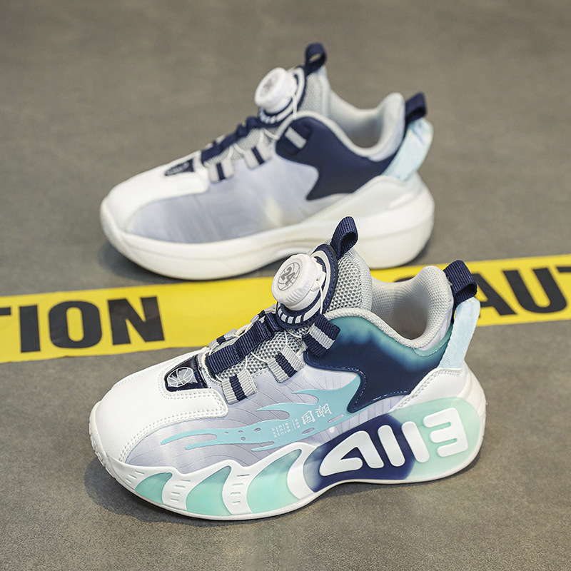 Zapatos infantiles de primavera y otoño, zapatos de baloncesto transpirables, zapatos de corrida de moda para niños grandes