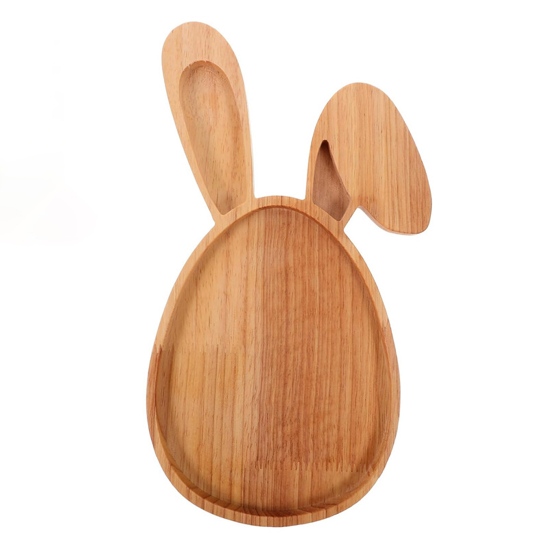 Bandeja de madera de dibujos animados creativos desayuno plato restaurante en casa bandeja de servicio bandeja de postre taza de café