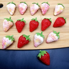 High simulation strawberry model PVC fake fruit strawberry props simulation small strawberry fruit photography decoration props