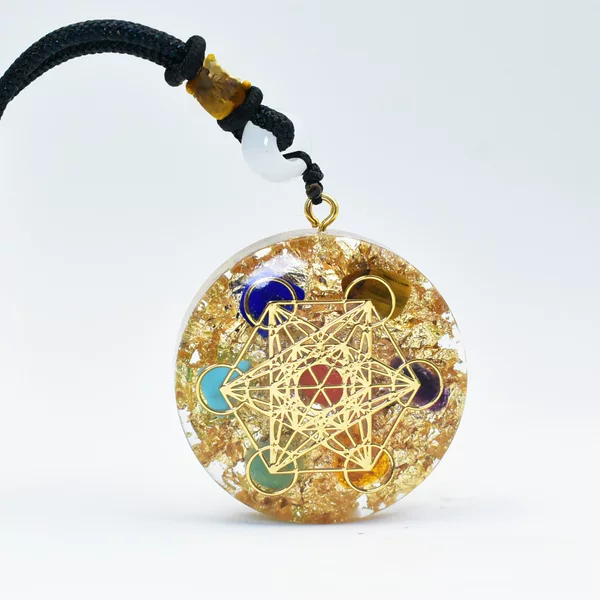 Foreign trade pendant necklace Crystal gravel epoxy resin pendant handmade