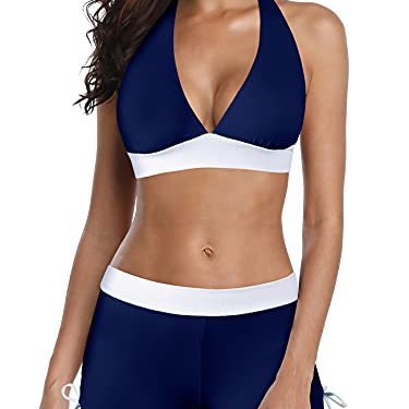 Set de Bikini Deportivo con Tirantes Set de 2 Piezas de Nylon Push-Up con Almohadilla sin Aros para Natación image 4