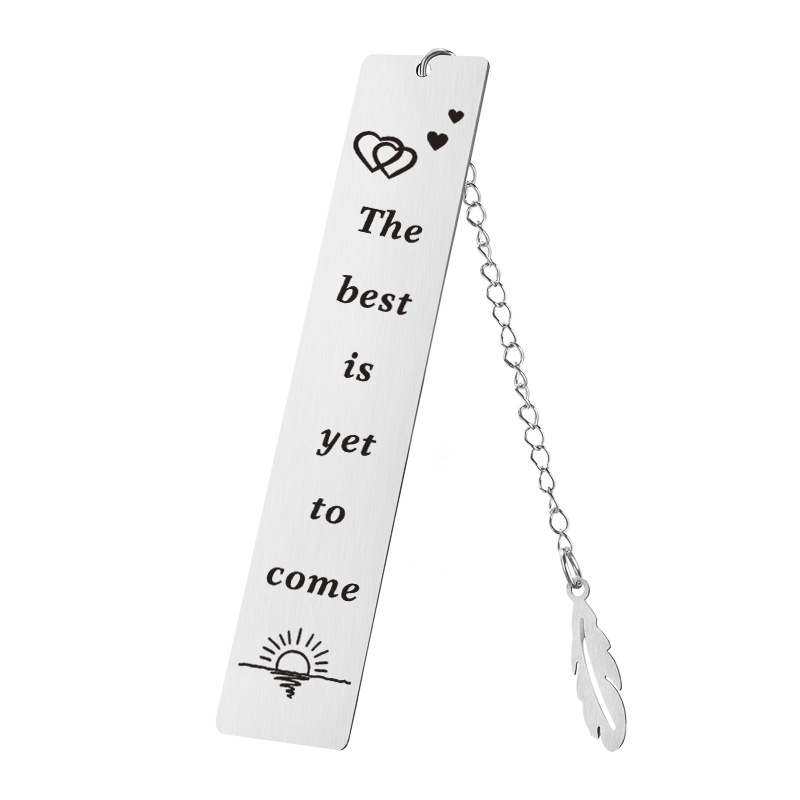 30g Weight Bookmark Stationery Type 1 Piece Quantity School Occasion 201 Stainless Steel Material Letter Pattern Simple Style Style 1 Piece Letter School 201 Stainless Steel Simple Style Bookmark 8