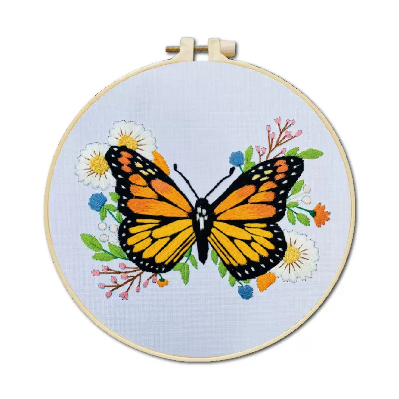 跨境新款刺绣diy简单初学培训材料包苏绣湘绣十字绣可来样制作