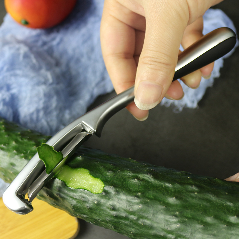 Artefacto de pelado transfronterizo de aleación de zinc cuchillo de raspado de boca vertical cuchillo de pelado especial cuchillo de pelado de cocina cuchillo de pelado vertical de melón y fruta
