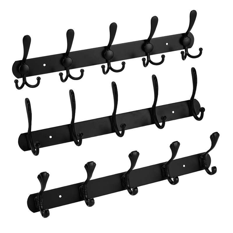 Gancho transfronterizo de acero inoxidable Gancho trasero de puerta sólida Gancho de ropa montado en la pared Gancho de cocina de baño Gancho de aleación de aluminio engrosado