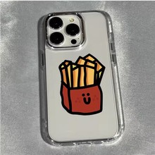 创意食物适用苹果14promax手机壳iphone13可爱12金属相框8p情侣11