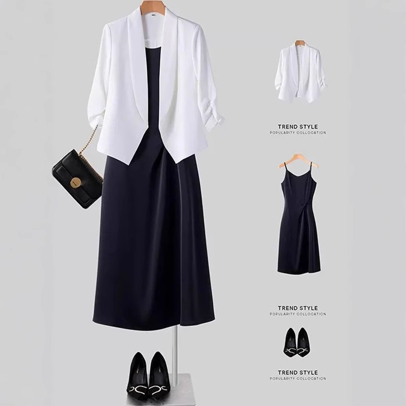 Summer Thin Small Suit Jacket for Women 2025 New High-End Style This Year's Popular Short Suit Dress Suit Summer Thin Small Suit Jacket for Women 2025 New High-End Style This Year's Popular Short Suit Dress Suit
