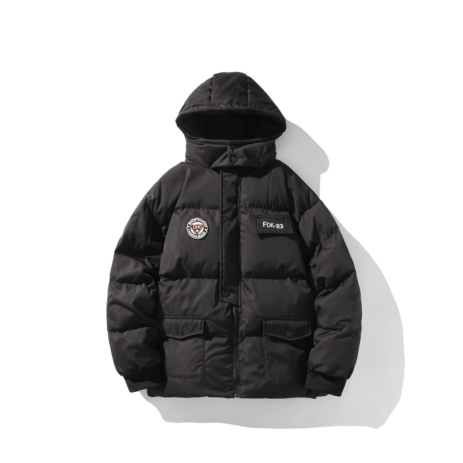 Демисезонная куртка-парка oversize с капюшоном для подростков, американский стиль, теплая легкая