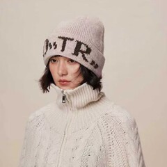 新款秋冬防寒保暖针织帽复古文艺毛线帽时尚百搭显脸小保暖包头帽
