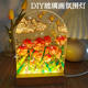 goddess festival handmade diy tulip glass painting night light material bag water ripple acrylic plate painting oil painting