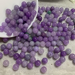 天然バイオレット翡翠6mm玉巴山玉散珠diyアクセサリーブレスレットネックレス玉玉アクセサリー卸売り