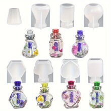 7Pcs Wishing Bottle Shaker Resin Molds Quicksand Bottle跨境