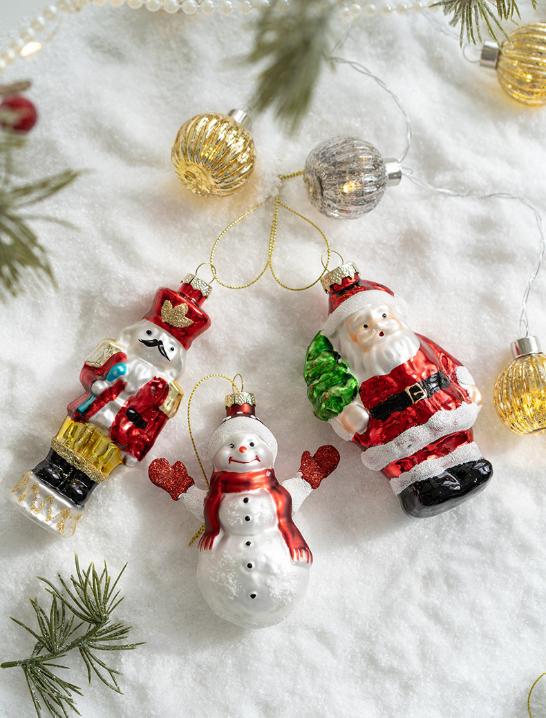 Simple Style Style Christmas Simple Style Santa Claus Glass Holiday Daily Ornaments
