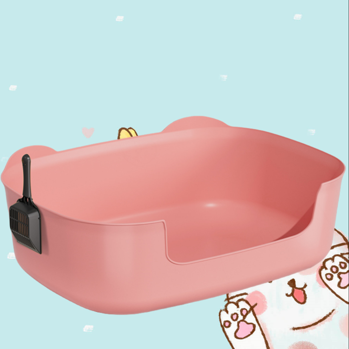 Basina de arena para gatos super grande anti-spillado enorme anti-tracción de excremento de gato semicerrada transfronteriza artículos para mascotas inodoro para gatos