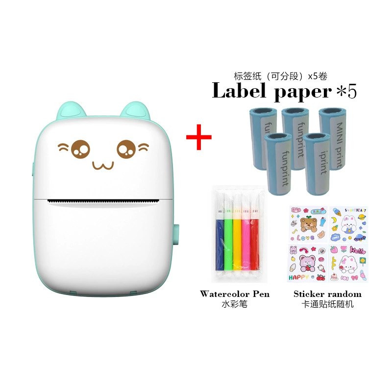 Pocket Photo Printer C9, handheld Bluetooth thermal printer, 200 DPI, battery-powered