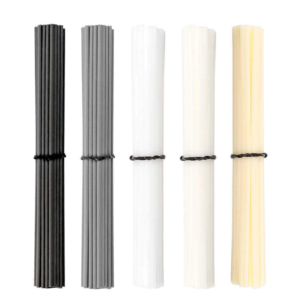 Electrodo de soldadura de plástico de color para reparación de parachoques de automóviles PP / PE / ABS / PVC blanco y negro electrodo plano de doble hebra image 6