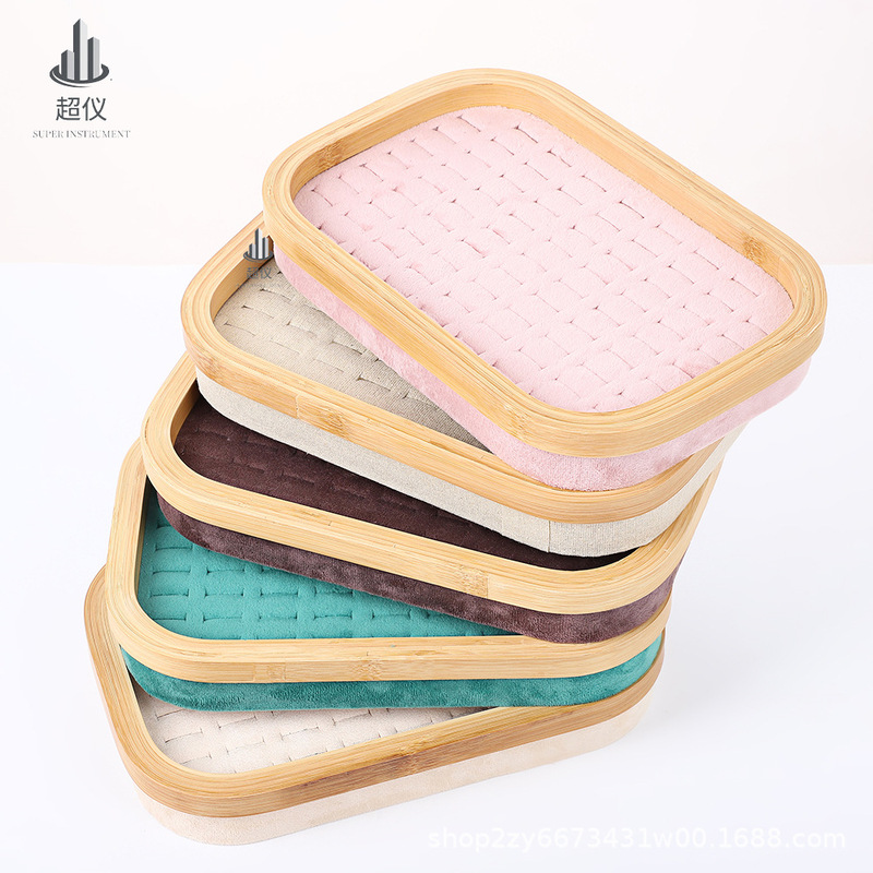 Bamboo Wooden Ring Box, Earrings, Earrings Storage Box, 76-Position Ring Jewelry Tray with Lid, Stall Jewelry Display Stand Bamboo Wooden Ring Box, Earrings, Earrings Storage Box, 76-Position Ring Jewelry Tray with Lid, Stall Jewelry Display Stand