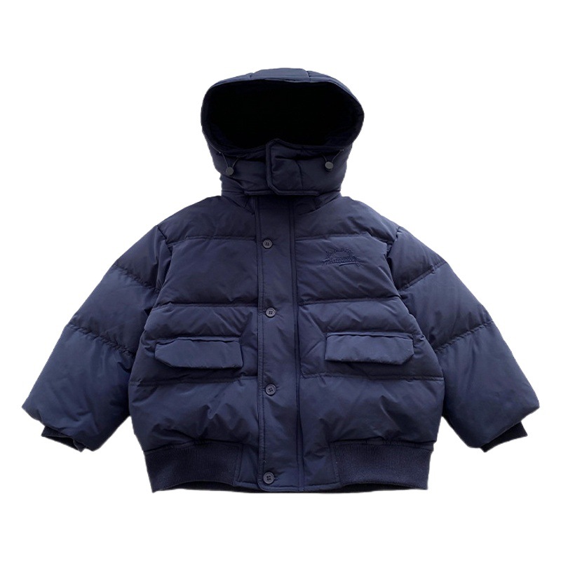 Chaqueta de plumón para niños, ropa de invierno elegante para Año Nuevo, abrigo festivo rojo de otoño e invierno para niños mayores.