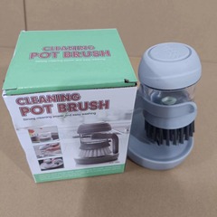 Add detergent pot brush, non-stick oil kitchen press pot brush, automatic liquid-added sponge dishwashing brush