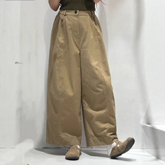 高腰阔腿裤 2025秋季新款 慵懒百搭休闲直筒裤女宽松长裤子85079