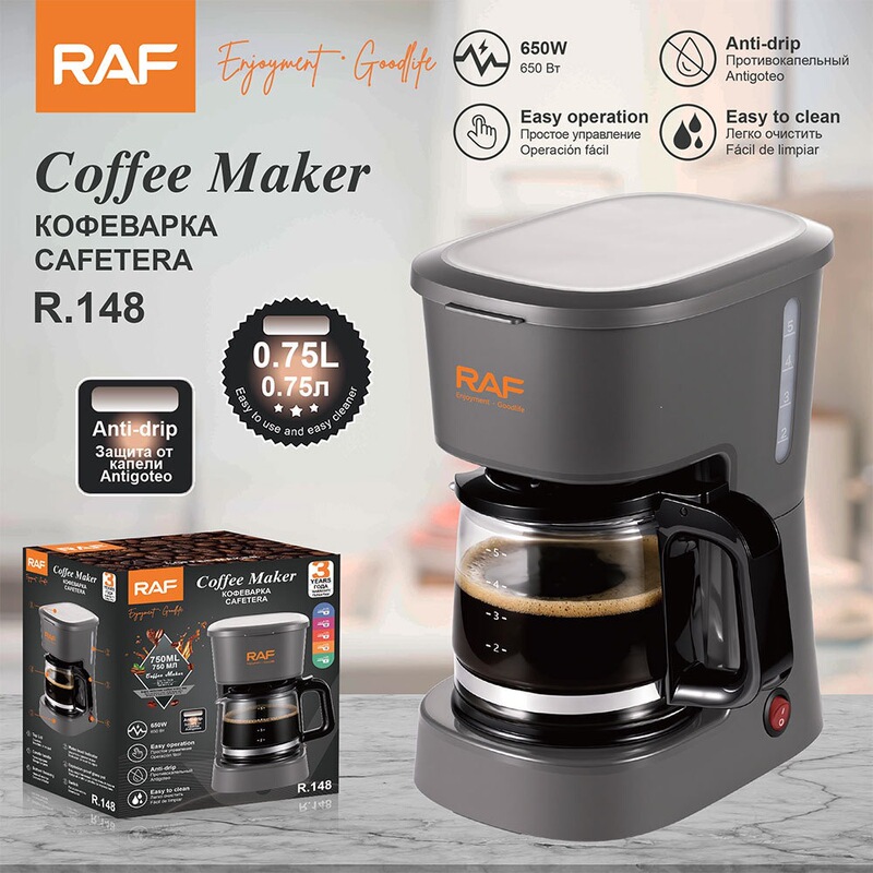 RAF European Standard Drip Coffee Maker for Home Bedroom, Moka Pot Automatic Integrated Small Coffee Machine for Office RAF European Standard Drip Coffee Maker for Home Bedroom, Moka Pot Automatic Integrated Small Coffee Machine for Office