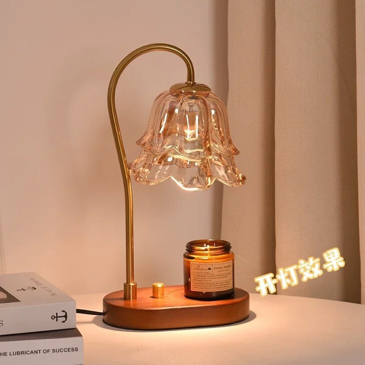 Retro Lily of the Valley Wax Melting Lamp, Atmospheric Aromatherapy Lamp, Home Decoration Ornament, High Aesthetic Bedroom Bedside Lamp, Table Lamp