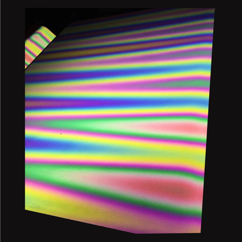 스트립 컬러 섬유 반사 천