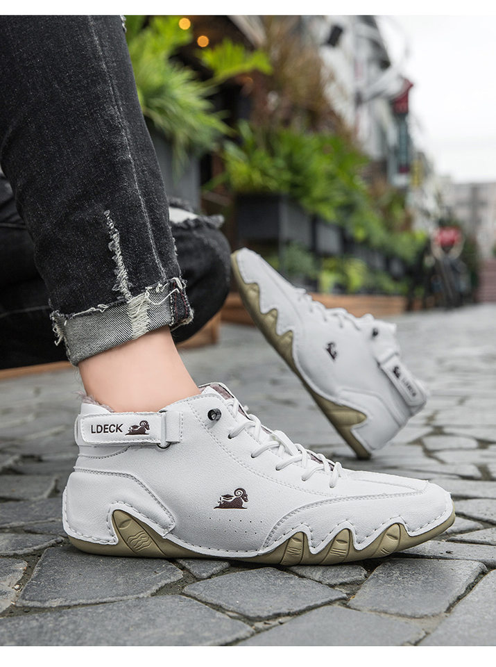 Bốt Martin nam cổ cao lót nhung giữ ấm, giày bông da lộn đế cao su chống trượt — C8008M kaki lót nhung, C8008M màu xám lót nhung, C8008M màu đen lót nhung, F8008M màu hồng lót nhung chi tiết 23