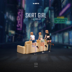 Cross-border 1:64 Lifelike Doll Sofa Beauty Scene Model Miniature Landscape Photography Figurine Decorative Ornaments