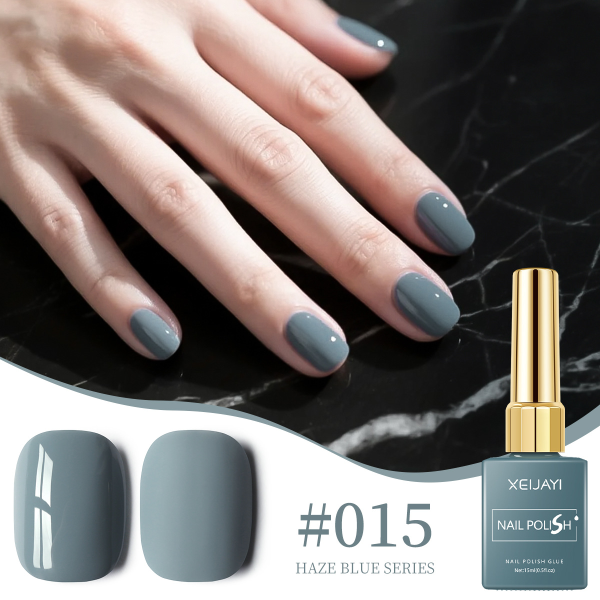 Esmalte de Uñas en Gel Azul Bruma de Secado Rápido para Salón de Uñas