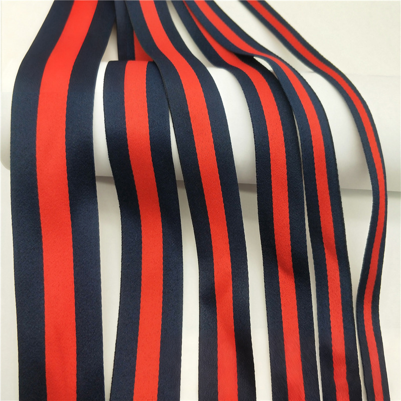 100D banda de banda de poliéster densa tricolor banda de banda de banda de banda lateral ropa bolsa accesorios en stock al por mayor