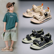 凉鞋男童2025新款夏季真皮软底防滑童鞋中大童男孩学生儿童沙滩鞋